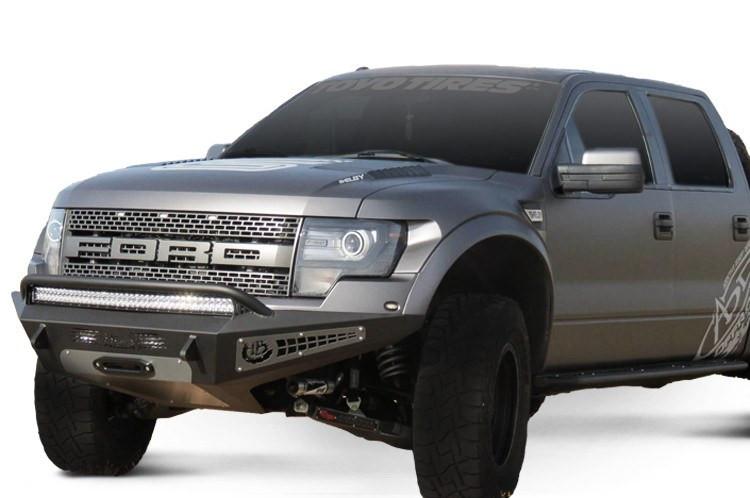 ADD F017275050103 Ford F150 Raptor 2010-2014 Honeybadger Front Bumper W/ Winch Mount and Multiple LED Light Mounts - BumperOnly