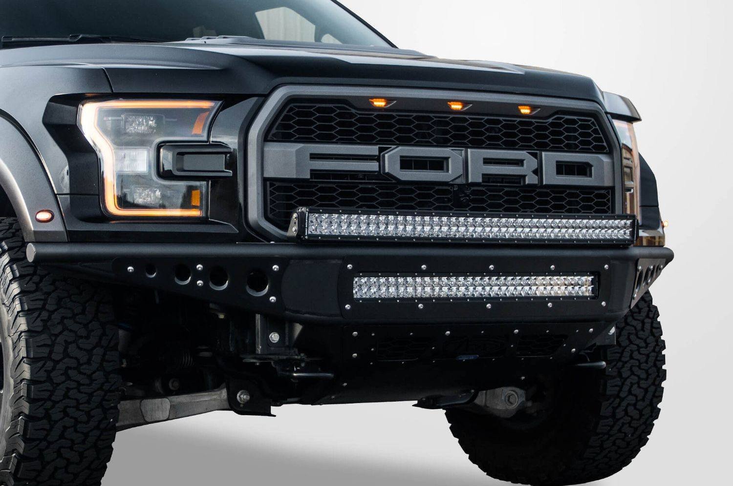 ADD F112492820103 Ford F150 Raptor 2017 Venom "R" Front Bumper With LED Light Mounts and Vents for intercooler - BumperOnly