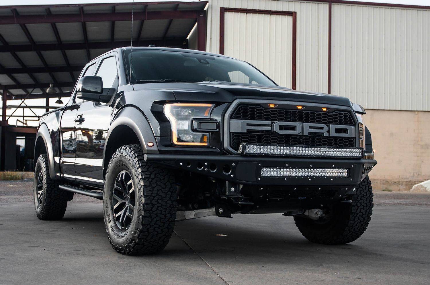 ADD F112492820103 Ford F150 Raptor 2017 Venom "R" Front Bumper With LED Light Mounts and Vents for intercooler - BumperOnly