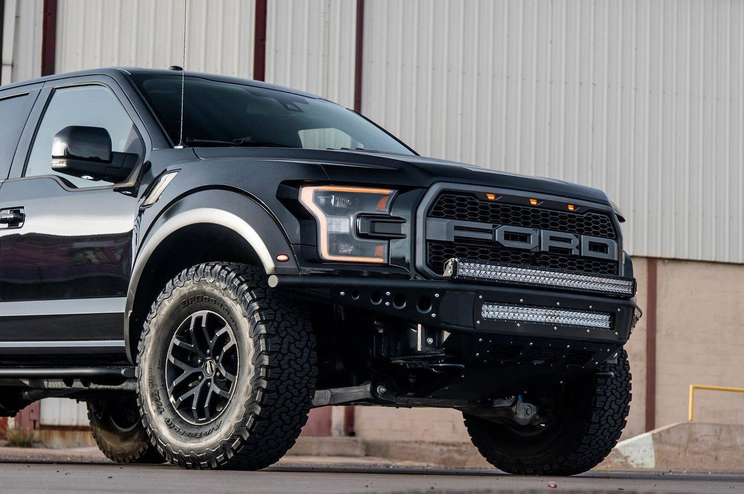 ADD F112492820103 Ford F150 Raptor 2017 Venom "R" Front Bumper With LED Light Mounts and Vents for intercooler - BumperOnly