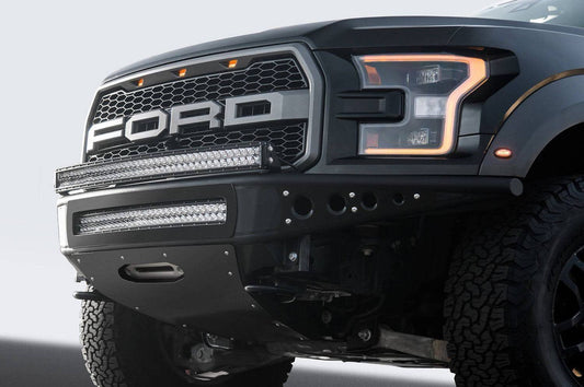 ADD F112502820103 Ford F150 Raptor 2017 Venom "R" Front Bumper With Winch and LED Mounts Hammer Black - BumperOnly