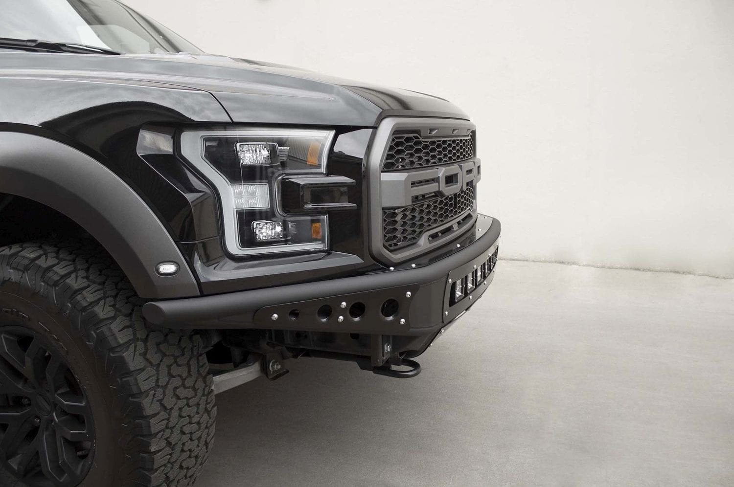 ADD F112502820103 Ford F150 Raptor 2017 Venom "R" Front Bumper With Winch and LED Mounts Hammer Black - BumperOnly