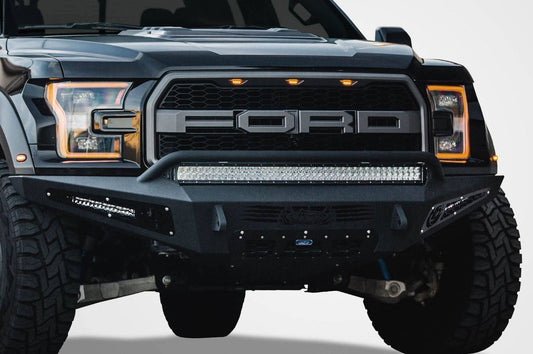 ADD F117432860103 Ford F150 Raptor Honeybadger 2017-2020 Front Bumper with Eco-Boost Venting and 40'' LED Light Bar Mounts