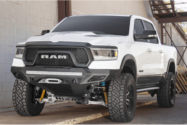 ADD F611422770103 Dodge Ram 1500 Rebel 2019-2023 Stealth Fighter Front Bumper with Sensor Cut Outs Winch Ready
