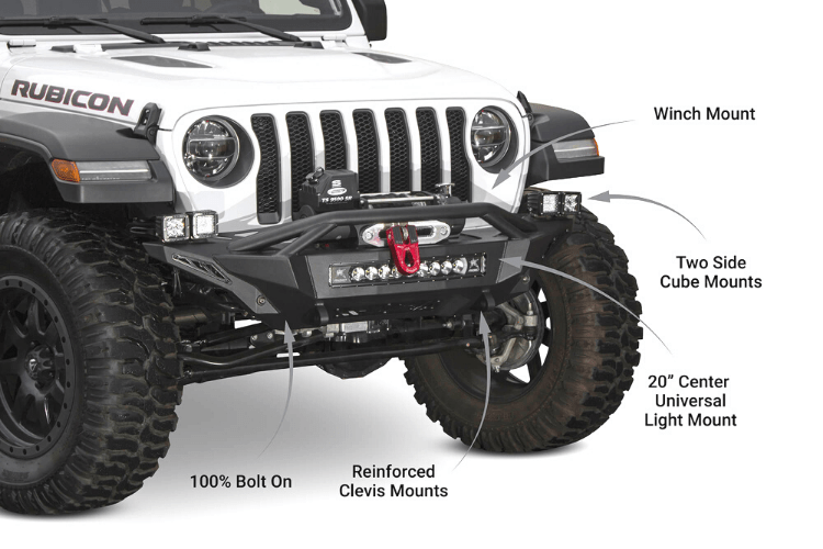ADD F961232080103 Jeep Wrangler JL 2018-2022 Stealth Fighter Winch Front Bumper