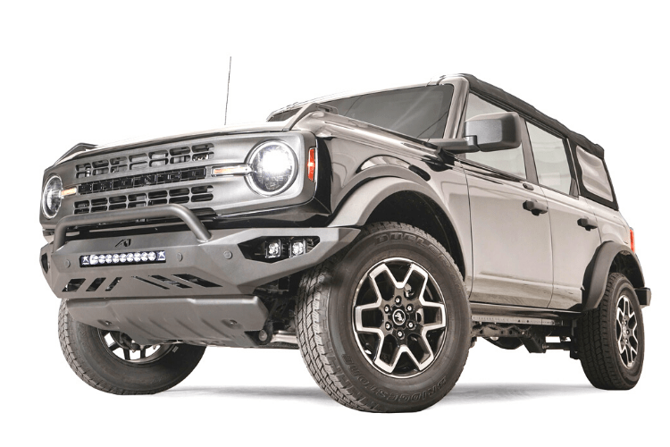 Fab Fours FB21-D5252-1 Ford Bronco 2021-2025 Vengeance Front Bumper Pre-Runner Guard