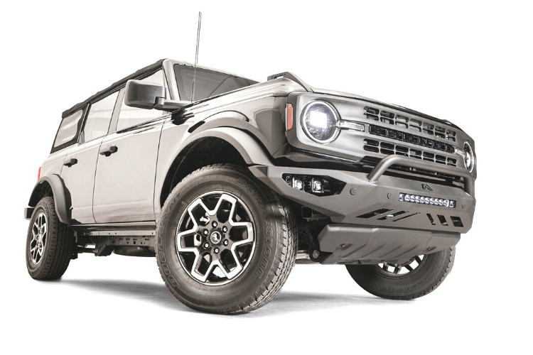 Fab Fours FB21-D5252-1 Ford Bronco 2021-2025 Vengeance Front Bumper Pre-Runner Guard