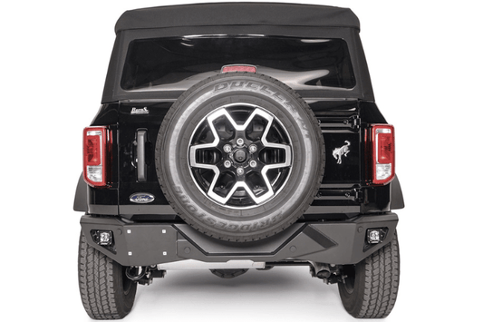 Fab Fours FB21-E5251-1 Ford Bronco 2021-2024 Vengeance Rear Bumper Matte Black