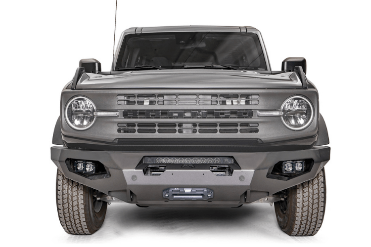 Fab Fours FB21-X5251-1 Ford Bronco 2021-2024 Matrix Front Bumper Winch Ready No Guard