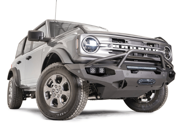 Fab Fours FB21-X5252-1 Ford Bronco 2021-2022 Matrix Front Bumper Winch Ready Pre-Runner Guard