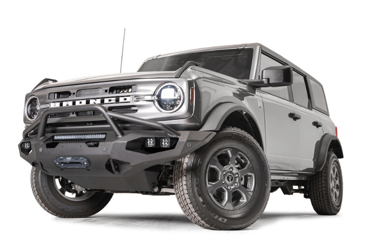 Fab Fours FB21-X5252-1 Ford Bronco 2021-2022 Matrix Front Bumper Winch Ready Pre-Runner Guard