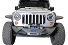 DV8 Offroad Jeep Wrangler JK 2007-2018 Front Bumper Mid-Width with Light Bar Mount Winch Ready FBSHTB-24