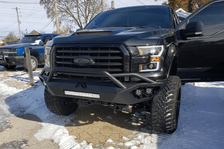 Fab Fours FF09-D1952-1 Ford F150 2009-2014 Vengeance Front Bumper with Pre-Runner Guard