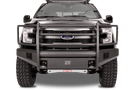 Fab Fours FF09-R1960-1 Front Bumper Ford F150 2009-2014 Full Guard with Tow Hooks Black Steel Elite