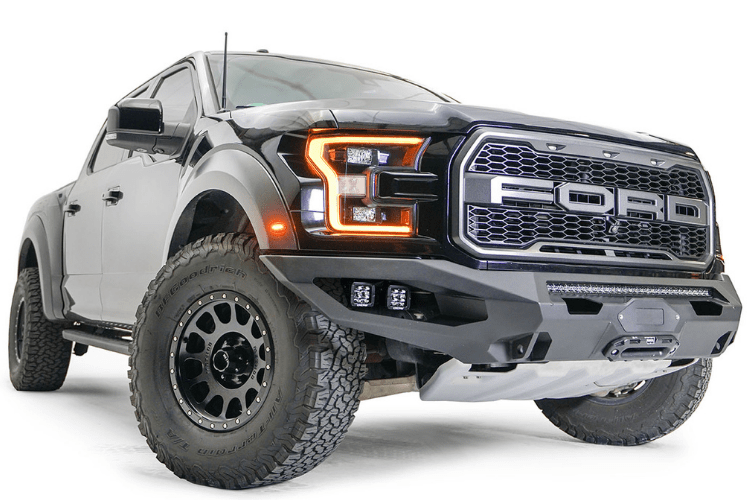 Fab Fours FF17-X4351-1 Ford F150 Raptor 2017-2021 Matrix Front Bumper Winch Ready No Guard