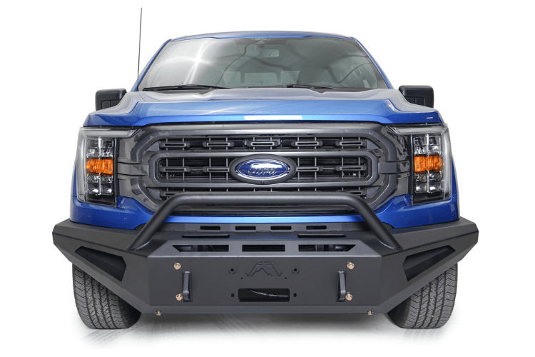 Fab Fours Red Steel FF18-RS4562-1 Ford F150 2018-2020 Front Bumper Winch Ready Pre-Runner Guard