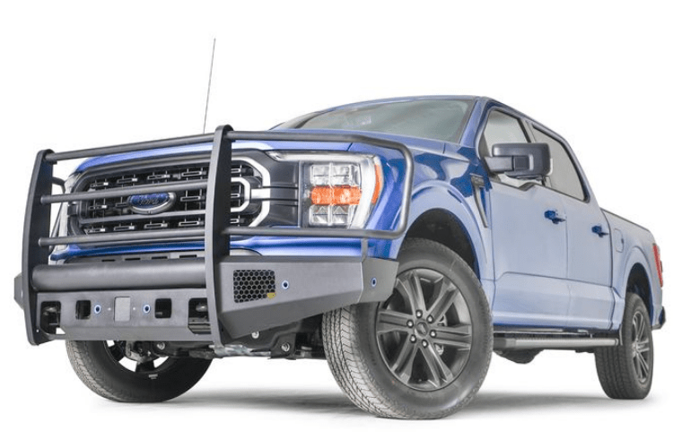 Fab Fours FF21-R5060-1 Ford F150 2021-2023 Black Steel Elite Front Bumper Full Guard