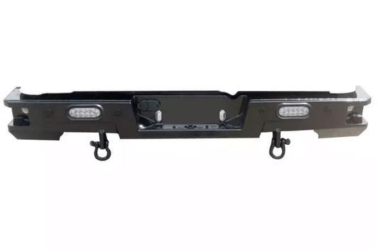 Bodyguard FFC20BYLT GMC Sierra 2500/3500 HD 2020-2023 T2 Rear Bumper With Sensor Light Cutouts Texture Black Powder Coat