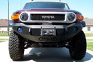 Road Armor Stealth FJ800B 2007-2014 Toyota FJ Cruiser Front Winch Ready Bumper No Guard, Black Finish and Round Fog Light Hole