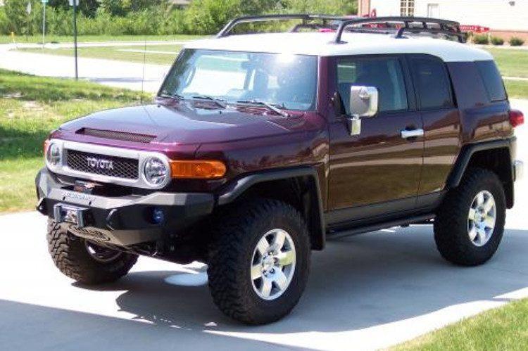 Road Armor Stealth FJ800B 2007-2014 Toyota FJ Cruiser Front Winch Ready Bumper No Guard, Black Finish and Round Fog Light Hole