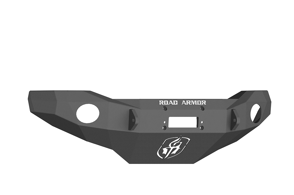 Road Armor Stealth FJ800B 2007-2014 Toyota FJ Cruiser Front Winch Ready Bumper No Guard, Black Finish and Round Fog Light Hole