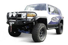Road Armor Stealth FJ801B 2007-2014 Toyota FJ Cruiser Front Winch Ready Bumper Titan II Grille Guard, Black Finish and Round Fog Light Hole
