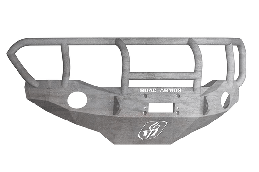 Road Armor FJ801Z 2006-2017 Toyota FJ Cruiser Front Bumper, Raw, Titan II Guard, Stealth Series, Round Fog Light Hole, Winch-Ready