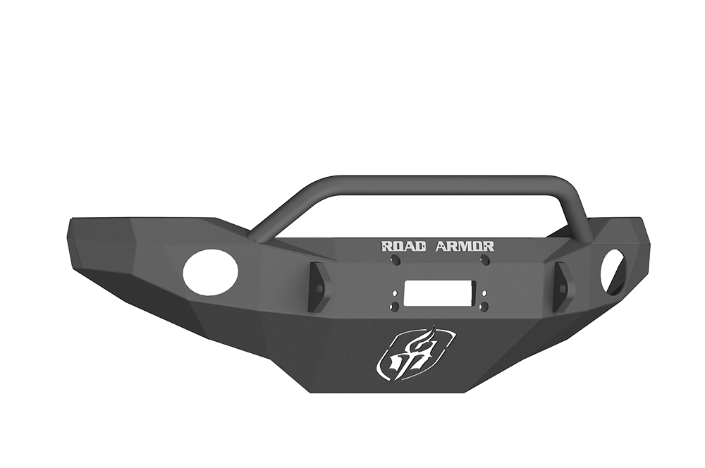 Road Armor Stealth FJ802B 2007-2014 Toyota FJ Cruiser Front Winch Ready Bumper Pre-Runner Style, Black Finish and Round Fog Light Hole
