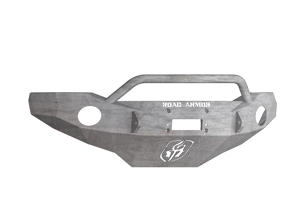 Road Armor FJ802Z 2006-2017 Toyota FJ Cruiser Front Bumper, Raw, Pre-Runner Style, Stealth Series, Round Fog Light Hole, Winch-Ready