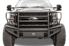 Fab Fours FS08-Q1960-1 Front Bumper Ford F250/F350 Superduty 2008-2010 Full Guard with Tow Hooks Black Steel Elite