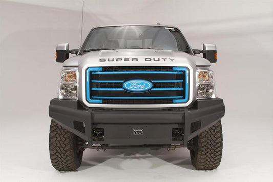 Fab Fours FS08-Q1961-1 Front Bumper Ford F250/F350 Superduty 2008-2010 No Guard with Tow Hooks Black Steel Elite