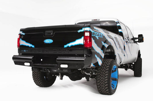 Fab Fours Black Steel Rear Bumper 1999-2016 FORD SD F-250/F-350 FS08-T1350-1 - BumperOnly