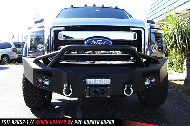Fab Fours Ford F450/F550 Superduty 2011-2016 Front Bumper Winch Ready with Pre-Runner Guard FS11-A2652-1
