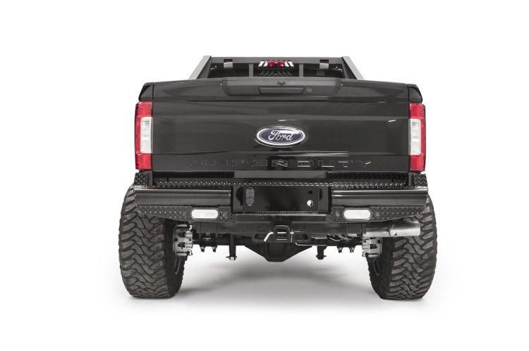 Fab Fours FS17-T4150-1 Ford F250/F350 Superduty 2017-2020 Black Steel Rear Bumper