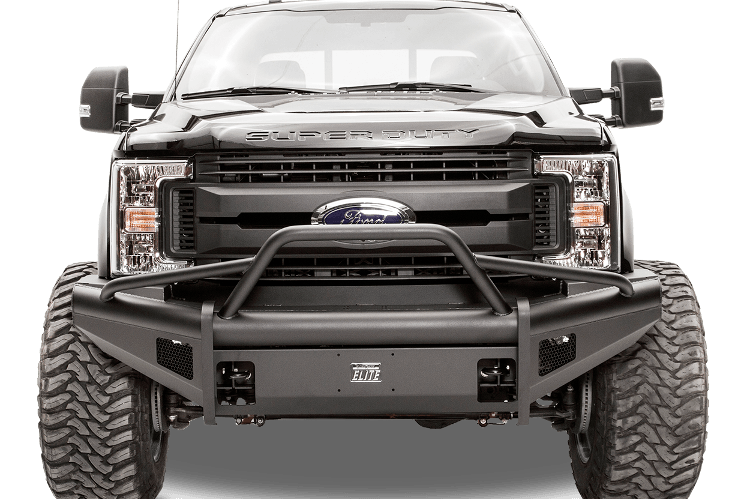 Fab Fours FS99-Q1662-1 Front Bumper Ford F250/F350 Superduty 1999-2004 Pre-Runner Guard with Tow Hooks Black Steel Elite