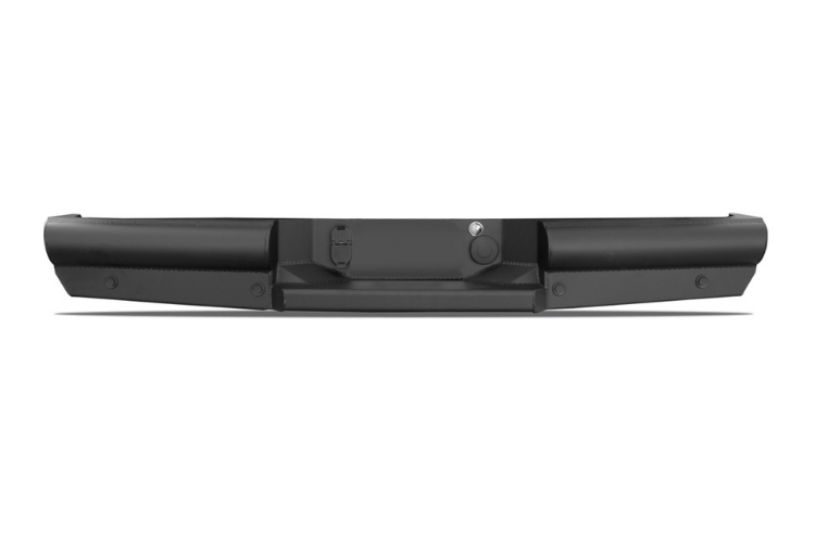 Fab-Fours-FF09-U1750-1-Ford-F150-2009-2014-Black-Steel-Elite-Rear-Bumper-1