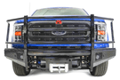 Aftermarket black steel front bumper Fab Fours FF21-K5060-1 for Ford F150 trucks