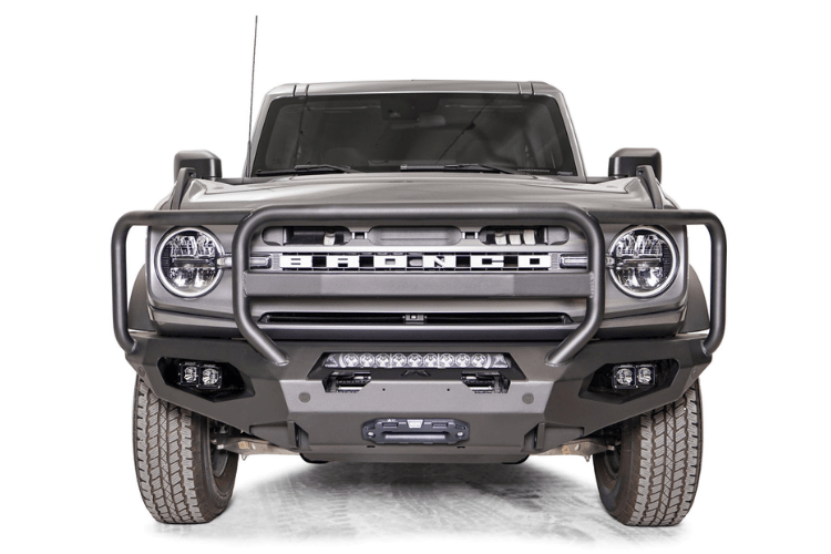 Fab Fours FB21-X5250-1 Ford Bronco 2021-2025 Matrix Front Bumper Winch Ready Full Guard