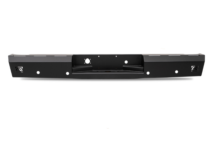 Fab Fours Red Steel DR06-RT1050-1 steel rear bumper for Dodge Ram 2500/3500 HD 2003–2009, heavy-duty back bumper replacement.