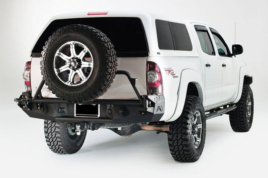 Toyota Tacoma Fab Fours bumper TT05-Y1351-1, rear steel bumper without sensors