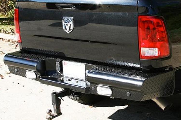 Fab Fours DR03-T1050-1 Dodge Ram 2500/3500 2003-2009 Black Steel Rear Bumper