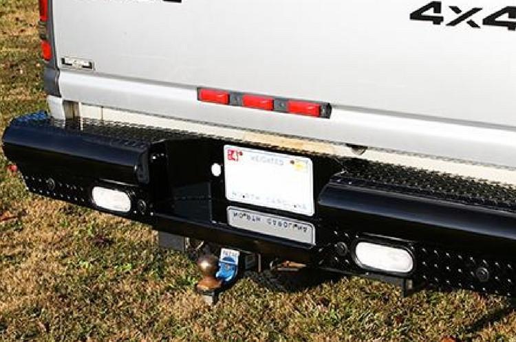 Fab Fours DR03-T1050-1 Dodge Ram 2500/3500 2003-2009 Black Steel Rear Bumper