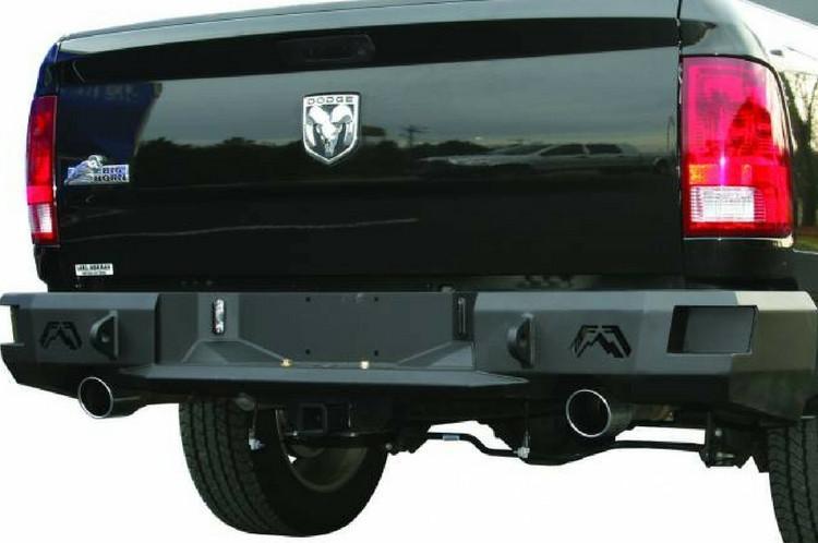 Fab Fours Dodge Ram 1500 2009-2017 Rear Bumper with Dual Exhaust DR09-W2951-1