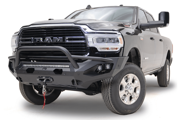 Fab Fours DR10-X2952-1 heavy-duty front bumper with pre-runner guard for Dodge Ram 2500/3500