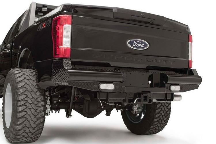 Fab Fours FS17-T4150-1 Ford F250/F350 Superduty 2017-2020 Black Steel Rear Bumper