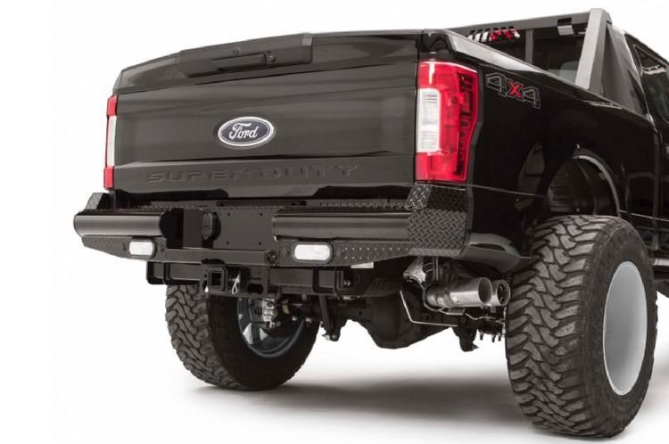 Fab Fours FS17-T4150-1 Ford F250/F350 Superduty 2017-2020 Black Steel Rear Bumper