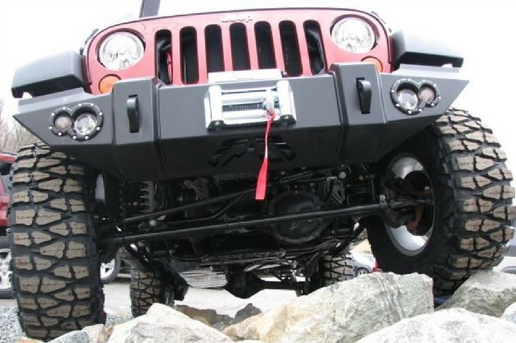 Fab Fours JK07-B1851-1 Jeep Wrangler JK 2007-2018 Lifestyle Front Bumper Winch Ready No Guard