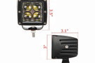 AUXBEAM Pair 3''-4'' 20W LED Philips Square Cube Fog Light Spotlight - BumperOnly