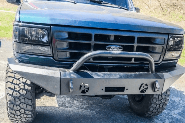 Affordable Offroad Fullfordfront Ford Bronco 1992-1996 Front Bumper Modular with Bull Bar
