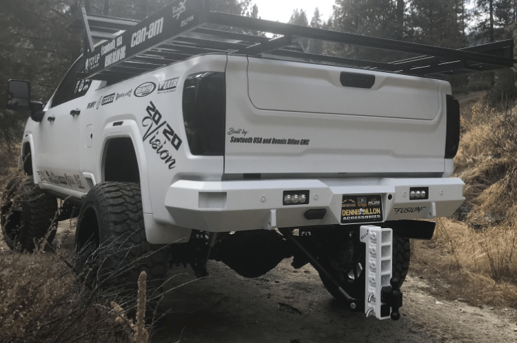 Fusion GMC Sierra 2500/3500 2020-2023 Rear Bumper Raw Finish 2020GMRB
